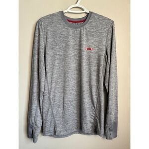Kodiak Mens Long Sleeve Performance Shirt Gray Space Dye Base Layer Thumbholes